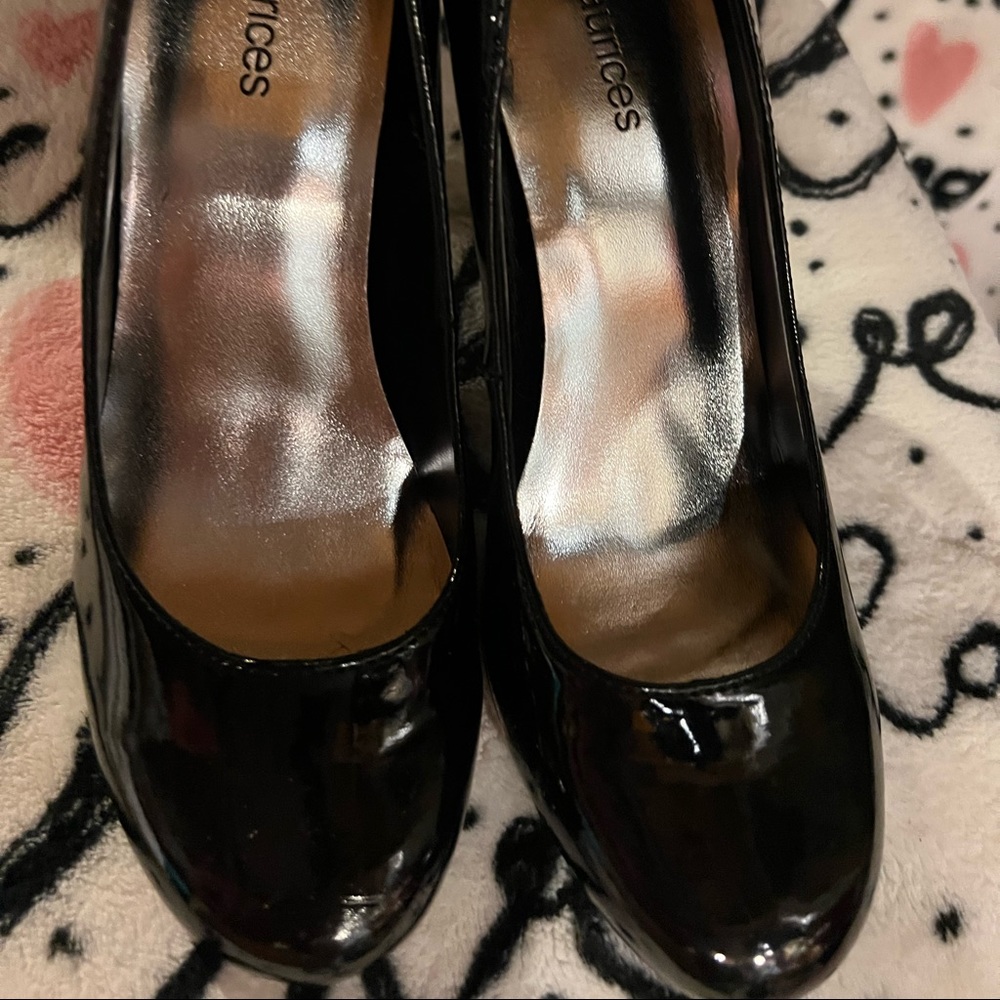 Maurices tattoo high heels black Patton size 8